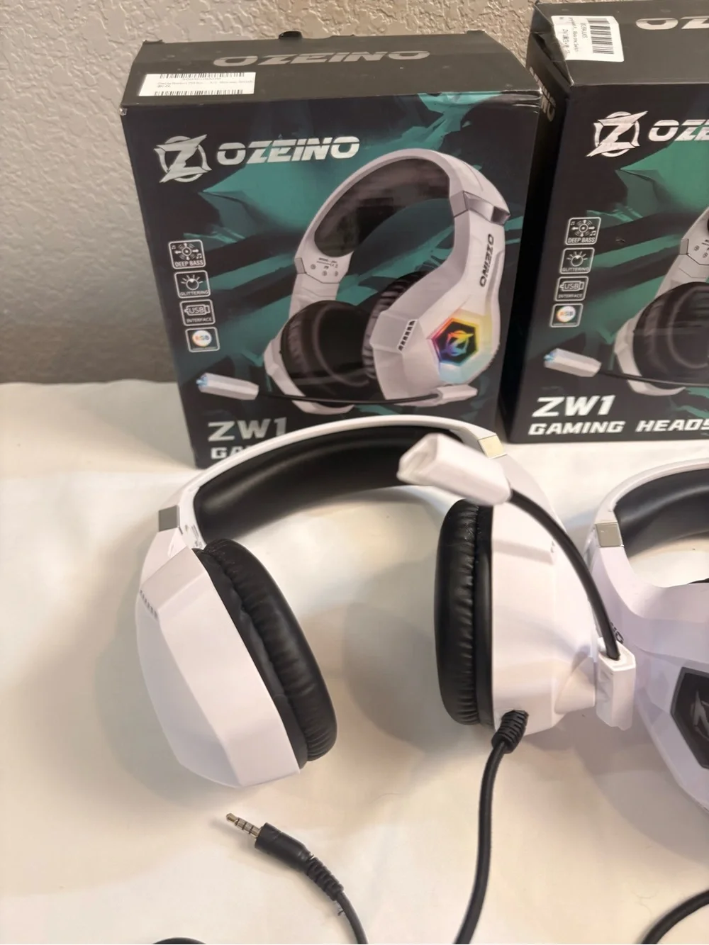 Ozeino White ZW1 Gaming Headset with Microphone